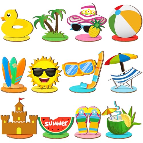 Marsui 12 Pcs Summer Decor Summer Beach Table Centerpieces Decorations...