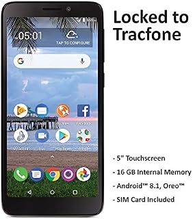 TracFone Carrier-Locked TCL A1 4G LTE Prepaid Smartphone - Black - 16GB