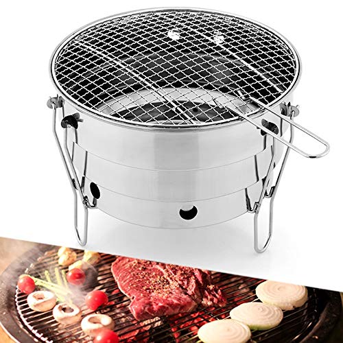 Supporto per barbecue, Griglia for barbecue Forno for all'aperto for portatile in acciaio inossidabile for esterni Rete da campeggio Picnic Pieghevole a carbone