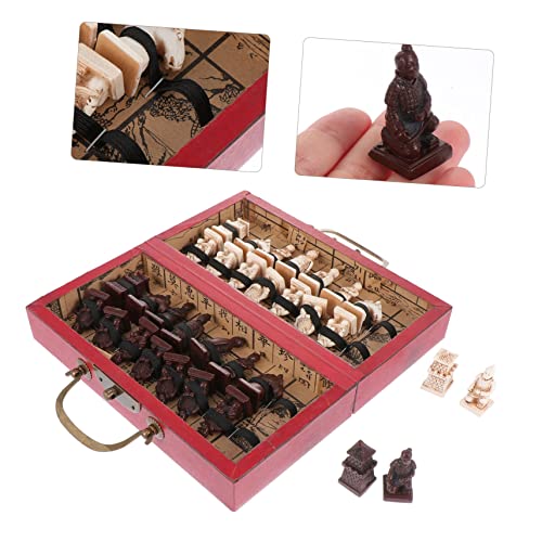 Jeu d'échecs vintage pliant petit format puzzle de stratégie portable - 7