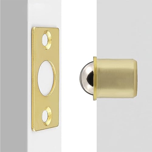 Miniatura 6 de Yinpecly 10 unidades de latón para puerta de armario, cajón, bola, atrapador de 0.374 x 0.886 in0.37 x 0.89 pulgadas (DXL) para puerta, armario,