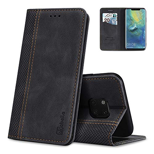 AKABEILA Handyhülle Huawei Mate 20 Pro Hülle Case PU Leder Handyhülle Silikon Cover