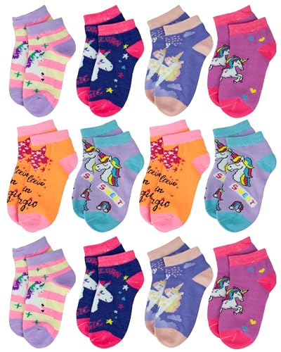 Gelante 12 Pairs Girl Children Toddler Kids Cotton Ankle Socks2