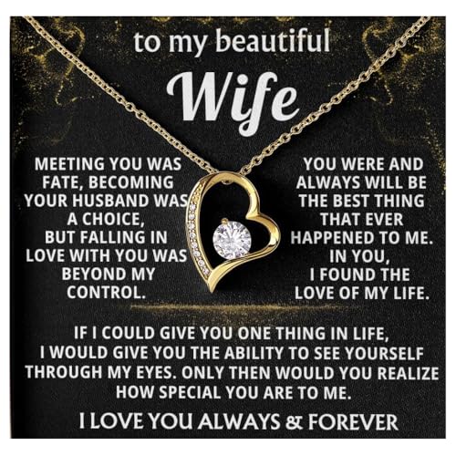 Jewelry To My Beautiful Wife - love of my life, Women Necklace, Gift For Wife, Gift for her, Idea Gift For Women, Christmas Birthday Gift, Valentine Gift