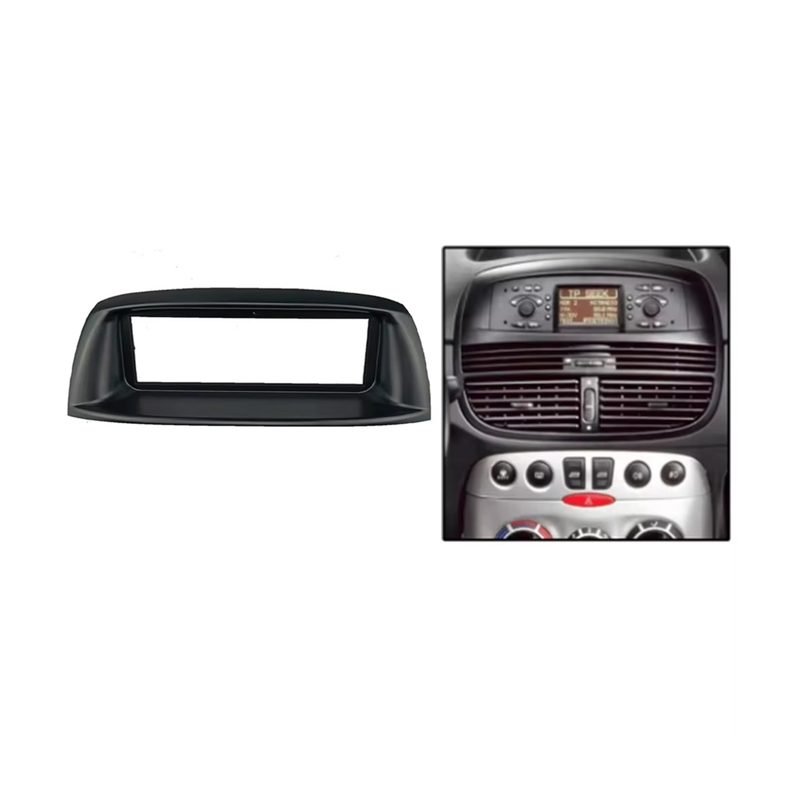 1DIN para FIAT para Punto (188) 1999-2010 Radio Coche Fascia Estéreo Kit Montaje Panel Salpicadero Marco Cubierta Bisel Facial Marco Radio Coche Radio