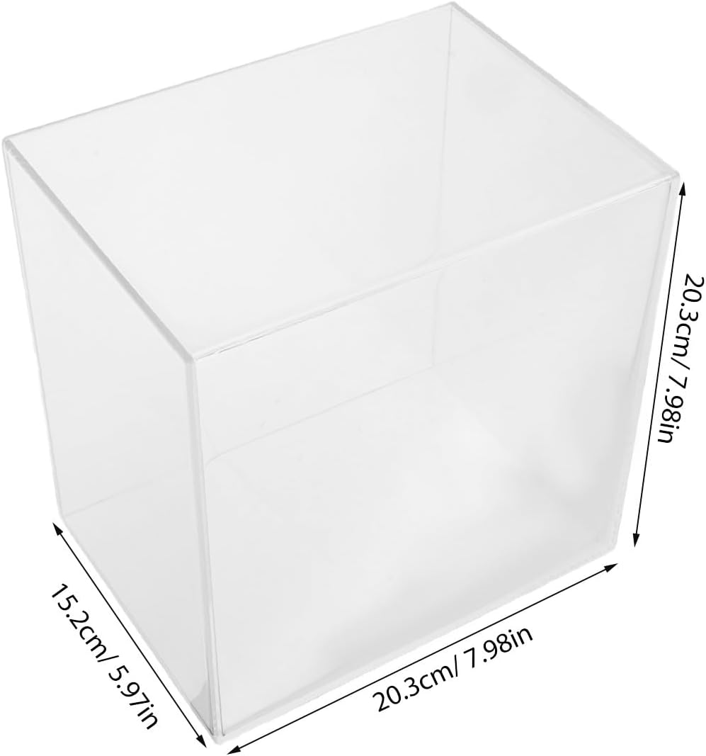 6pcs Clear Acrylic Square Display Case: High Transparency Cube Risers for Jewelry Collectibles Buffet Food Artwork Model Display