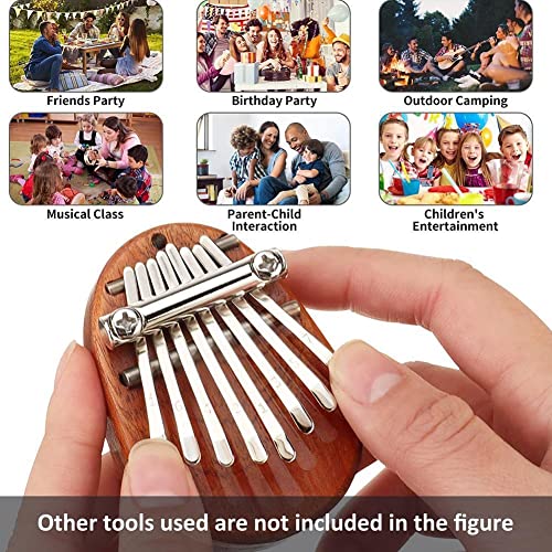 Mini kalimba en bois massif 8 touches, piano à pouce portable avec cordon, cadeau de Saint-Valentin pour enfants et… - Les Beatles, Paul McCartney, John Lennon, RIngo Starr, George Harrison Mini kalimba en bois massif 8 touches, piano à pouce portable avec cordon, cadeau de Saint-Valentin pour enfants et… – Image 4