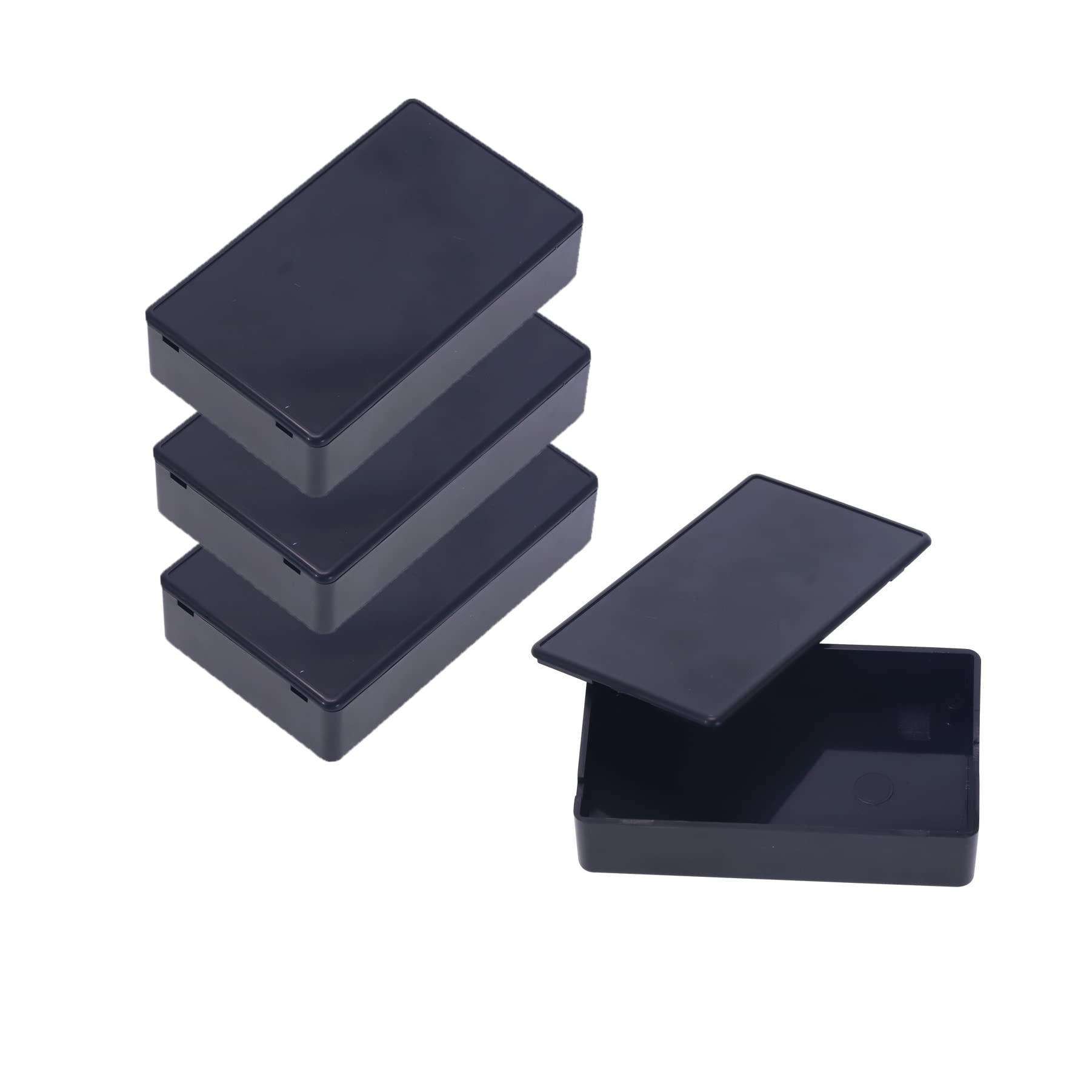 Wangcl Black 3Pcs Waterproof Junction Boxes, Waterproof Junction Box Plastic Junction Project Box Electrical Connection Box For Electronics Power Instrument Case Box
