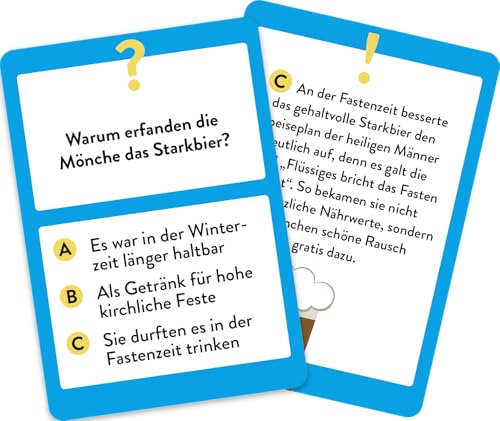 Bier Wissens-Quiz: 50 spannende und kuriose Fragen für Bier-Liebhaber | Partyspiel und originelles Geschenk für Bier-Fans | Ratequiz im Spielkartenformat