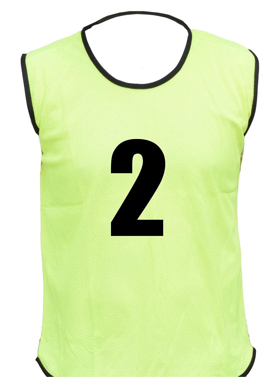 10 MESH BIBS FOOTBALL TRAINING SPORTS BIBS NUMBERED (2-11 OR number of your choice) Front/Back OR Front & Back (Yellow (Back Only), Junior (U 14's))