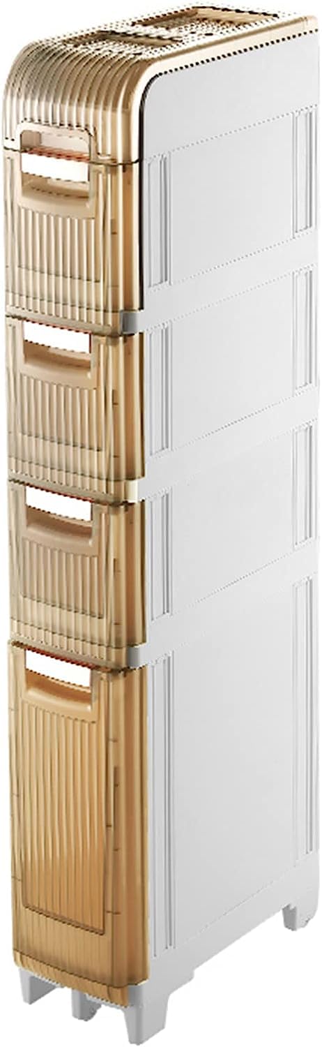 Mobiletto Portaoggetti Da Cucina Per Piccoli Spazi, Carrello Portaoggetti Sottile Con Ruote, Carrello Portaoggetti Con Scaffalatura A 3/4/5 Livelli E Ruote Per Bagno, Camera Da Letto, Cucina, Quinto