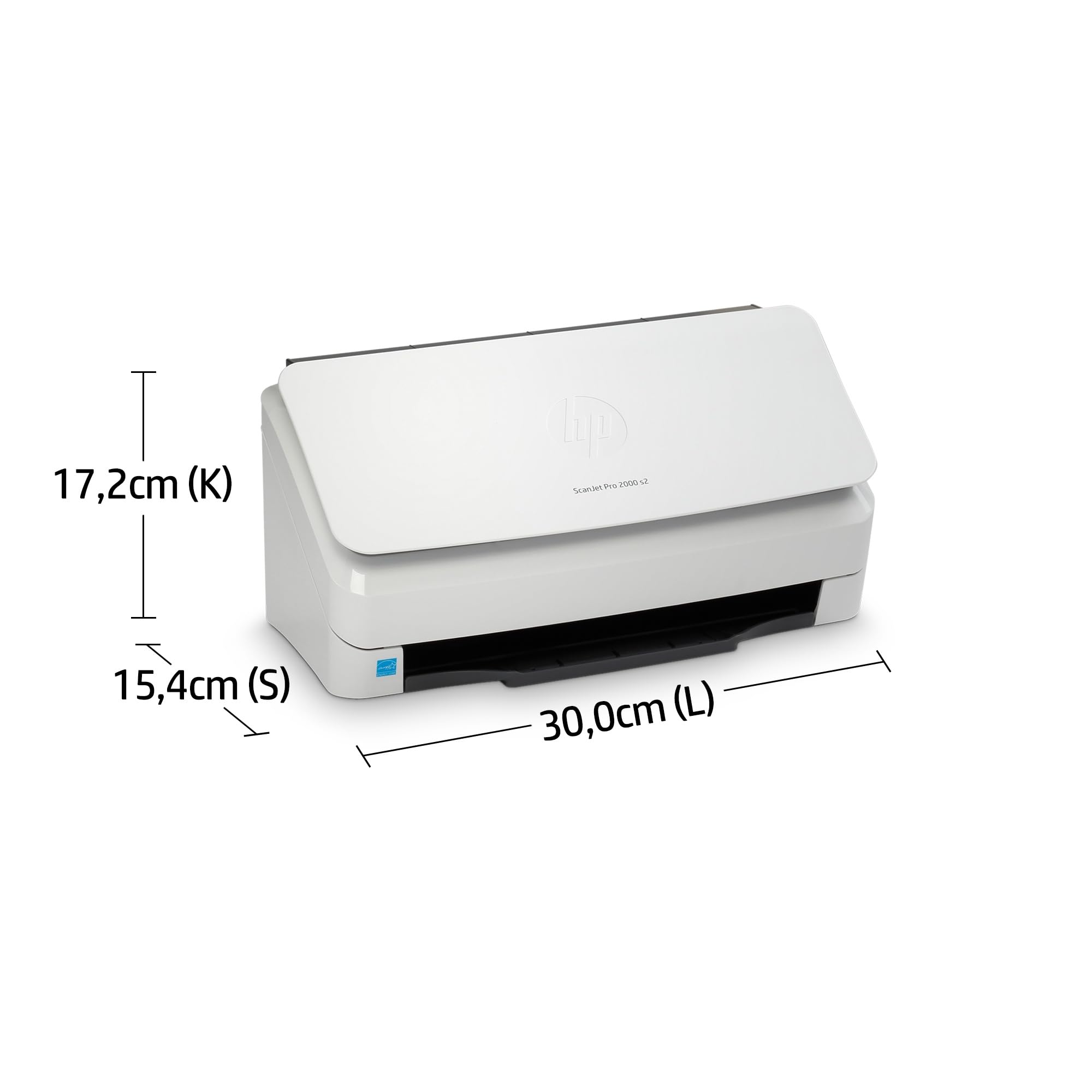 HP ScanJet Pro 2000 s2 Scanner Recto Verso Ultra-Plat 35ppm 70ipm ADF 50 Pages Gris