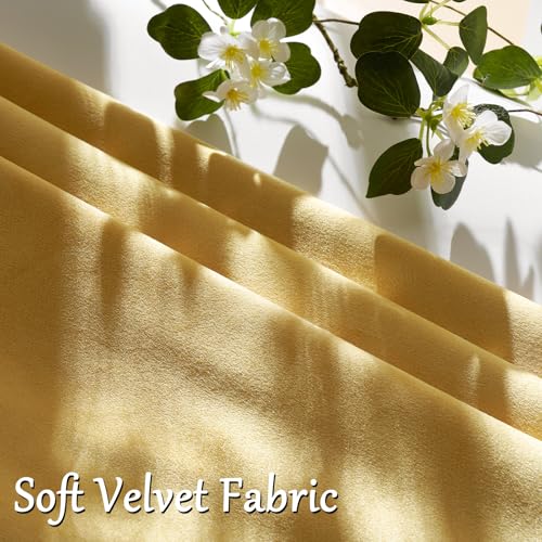Image of GIGIZAZA Decor Throw Couch Pillow Covers,Sofa Cushion Yellow Pillow Covers,Velvet Pillow Cases 24 x 24inch