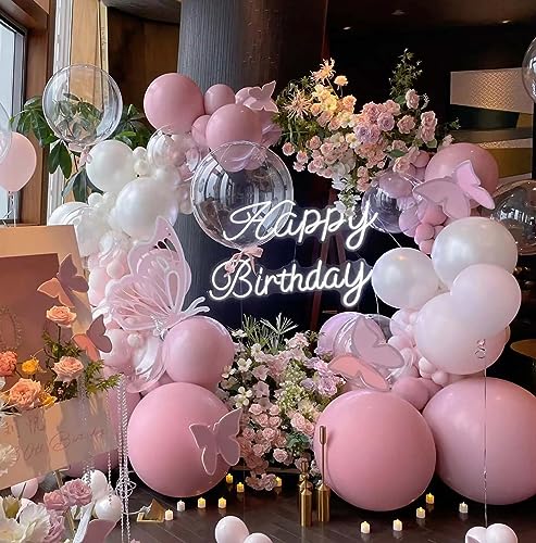 Image of KALOR 12 Inch Light Pink Balloons, 50 Pcs Latex Helium Balloons for Kid's Birthday Party, Baby Shower, Wedding, Graduate Party Decorations