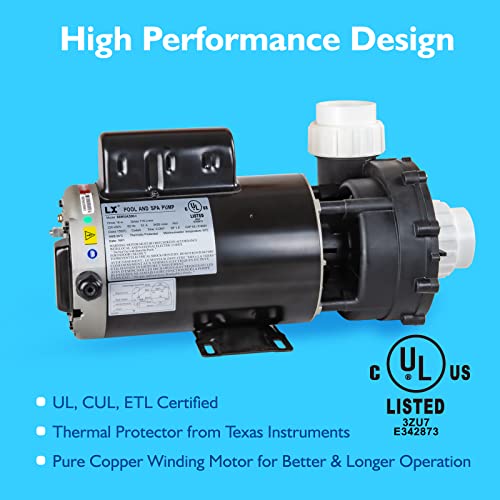 Image of Single Speed SPA Pump - 3HP SPA Hot Tub Pump, 56Y LX SPA Pump Motor 220V-240V, 2 inch Port - (Model: 56WUA300-I)
