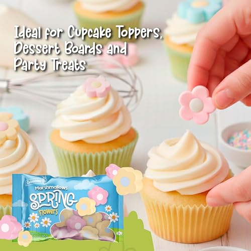 Colombina Spring Flower Marshmallows, Easter Candy for Kids and Teens, Vanilla Pastel Easter Basket Stuffers for Decorating & Snacking, 5.1 oz (Pack of 1) - Thumbnail 4
