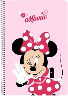 Safta MINNIE MOUSE NAIVE - Cuaderno 80 Hojas, Tapas Duras, Ideal para Niños de Diferentes Edades, Cómodo y Versátil, Calidad y Resistencia, 21.5x31 cm