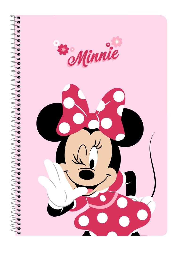 Safta MINNIE MOUSE NAIVE – Notebook 80 Sheets, Hard Cover, Ideal for Children of Different Ages, Comfortable and Versatile, Quality and Resistance, 21.5 x 31 cm, light pink, M, Casual