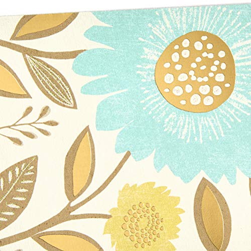 Image of Hallmark Blank Note Cards (Flowers and Dots, 50 Blank Cards or Thank You Cards with Envelopes)