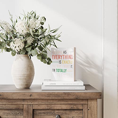 Barnyard Designs As Long As Everything Is Exactly The Way I Want It, I’m Totally Flexible Box Sign Funny Quote Decorative Wood Wall Decor For Home And Office 10” X 8” #TOP2