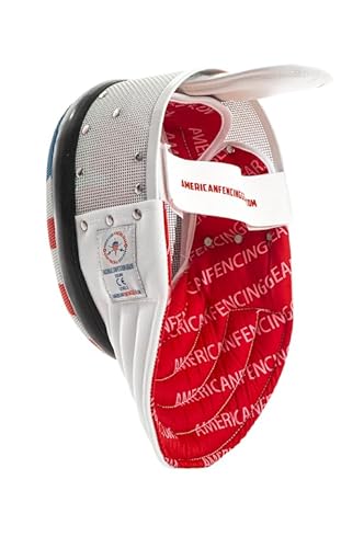 Epee Mask (Ce350N) Certified National Grade With Padded Bib - Anti-Glare Finish - Adjustable Strap - Classic Black Mesh - Large #TOP6