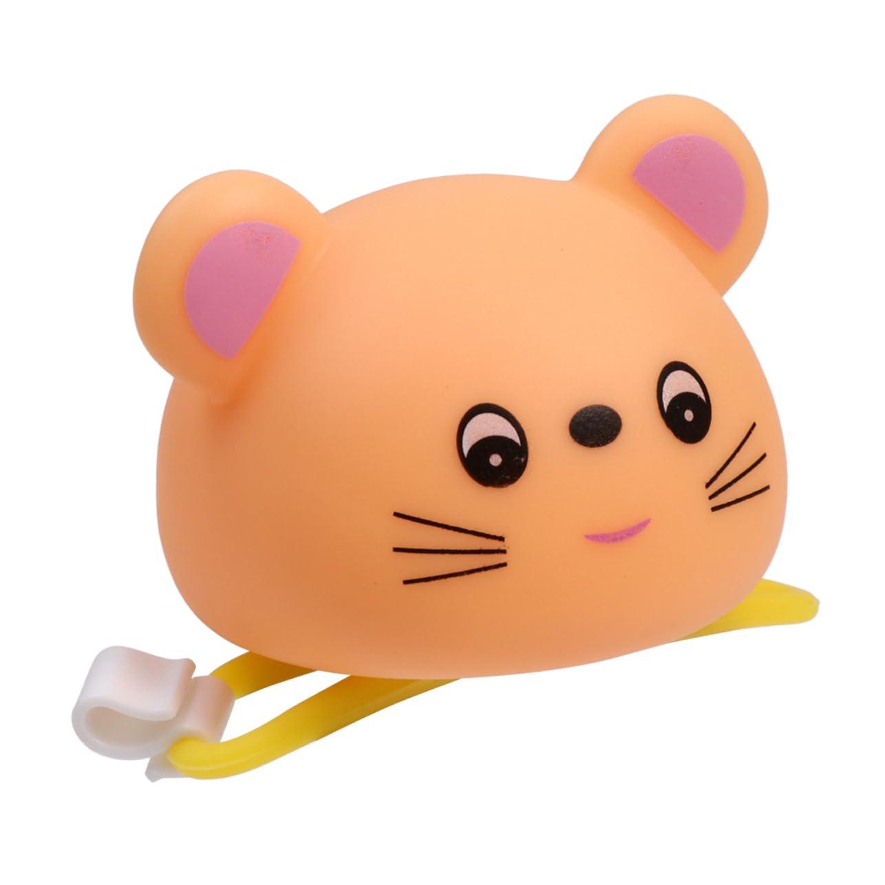 BRIGHTFUFU Mountain Road Bike Squeeze Horn with Helmet Light Cute Little Mouse Design for Bicycle Accessory for Night Cycling Easy to Install Fun and