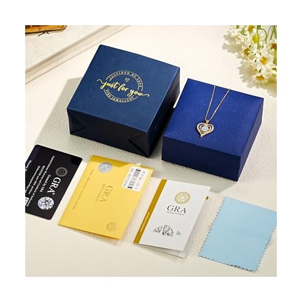 waitrose Moissanite Heart Necklace for Women Birthday Gifts for Wife S925 Sterling Silver Jewelry for Christmas Anniversary Valentine Birthday Gift for Her Girlfriend Mom - Image 7