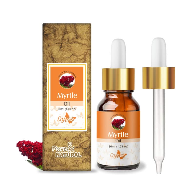 Crysalis Myrtle (Myrtus) Oil |100% Pure & Natural Undiluted Essential Oil Organic Standard | It Is Perfect For Massage On Face | Aromatherapy Oil | 30ML With Dropper