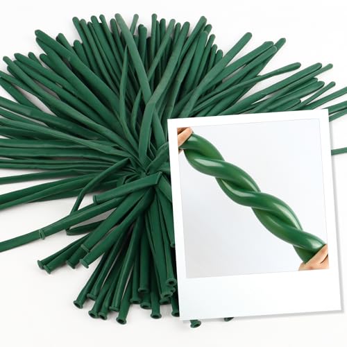 Image of Animal Balloons - Hunter Green 260 Long Balloons for Birthday Party Events