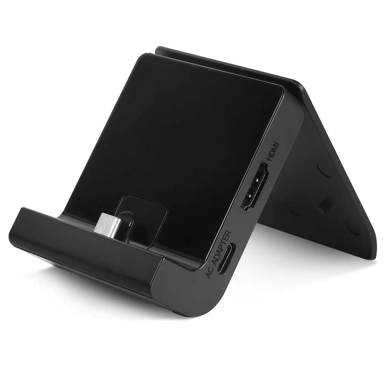 TV Dock Station for Switch 2 and Gen 1, Mini Portable TV Base Docking Station Charging Stand Playstand Replacement Accessories with 4K@120Hz HDMI Adapter for Switch, OLED
