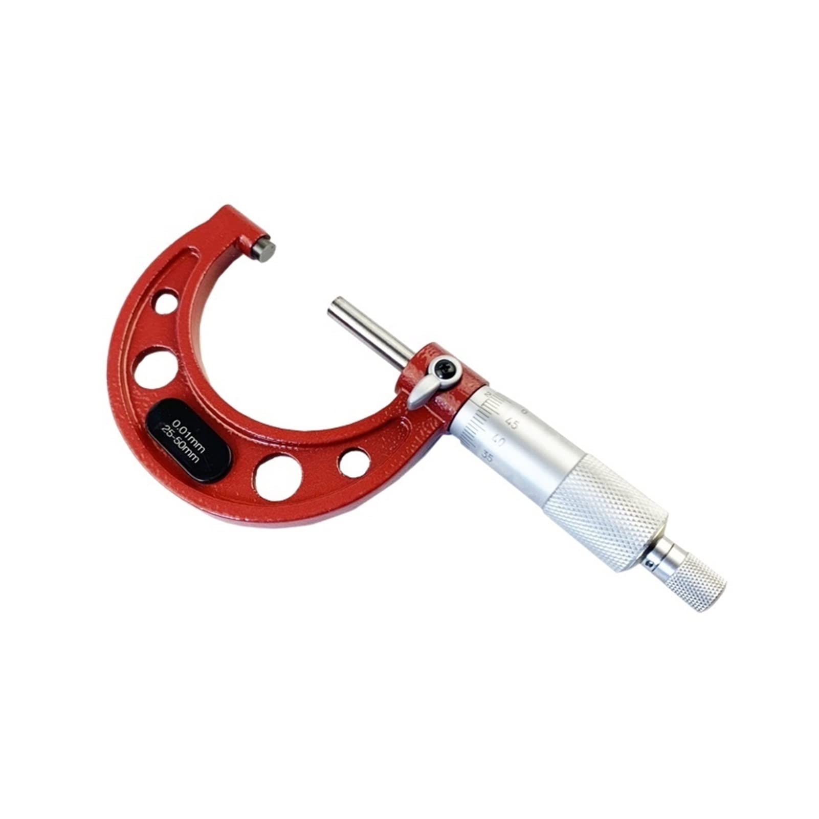 Mikrometr, 0-25mm-50mm-75mm-100mm z mikrometrem zewnętrznym Zestaw normami Ratchet Stop 0-100mm Zakres 0.01mm Graduation (4 zestaw)