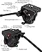 KINGJOY Video Camera Tripod Head Drag Pan Head Aluminum Alloy Quick Release Plate 1/4 Inch 3/8 Inch Mounting Screws Monopod Camera Camcorder Shooting Filming Max Load 11 Lbs