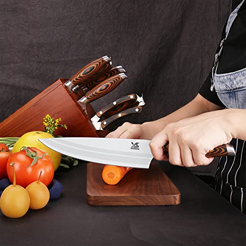 MSY-BIGSUNNY-9pcs-Knife-Block-Set-German-Steel-Kitchen-Knife-Set-with-Bone-Chopper-Precious-Pakkawood-Handle-for-Chef-Knife-Block-Set