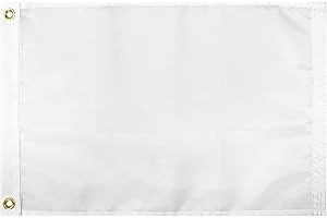 Solid White Flag 12x18 Inches DIY | Create Custom Flags & Banners