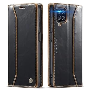 Niboow Hülle Kompatibel mit Samsung Galaxy A12 5G, [RFID Blockierung] [Kartenfächer] [Advanced] Flip Lederhülle, Anti Fall Leder PU Handyhülle,TPU Stoßfeste Schutzhülle für Samsung Galaxy A12 5G