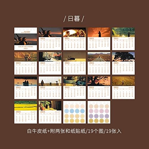 Fxj Movie Mini Desktop Calendar Sep. Dot 2021-2022 Large Discharge Sale  2Pcs With Sti
