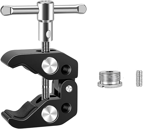 Miniatura 2 de Clip de micrófono con abrazadera de micrófono con tornillo de micrófono de 58 pulgadas, compatible con micrófono, soporte de micrófono y accesorios