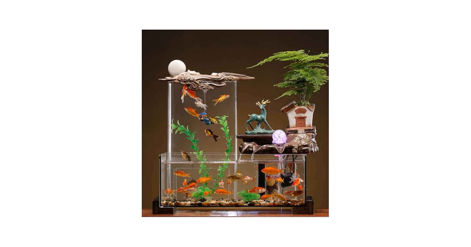 金魚絵図 四角鉢 金魚絵図 四角鉢