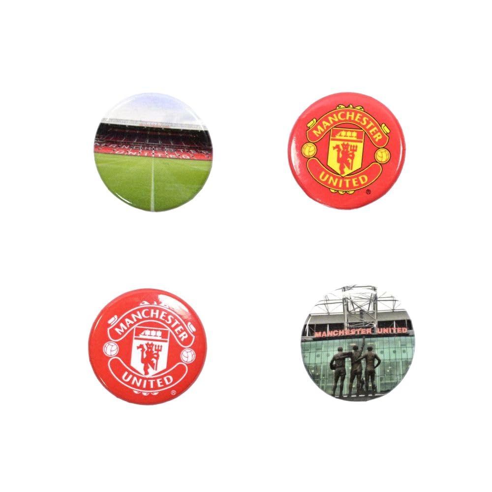 Forever Collectibles UK Limited Manchester United Football Pin Badges, Set of 4