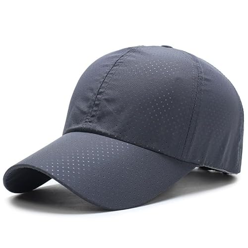 Mens Full Mesh Summer Breathable Running Baseball Hat Quick Dry Womens Moisture Wicking Outdoor Sports Dry Fit Cap (AU, Alpha, One Size, Dark Grey)