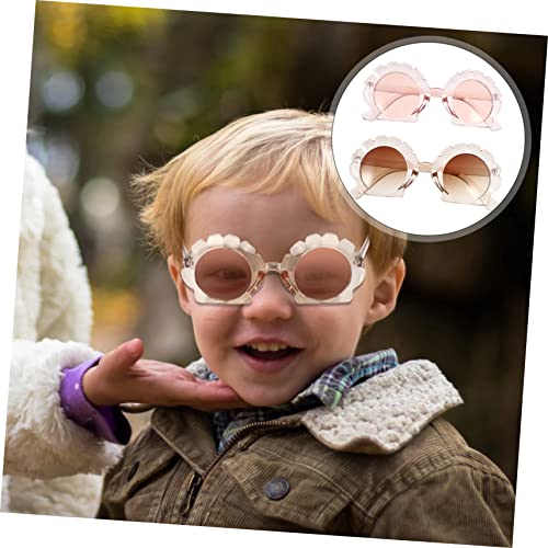 2Pairs Sunglasses Funny Shell Design UV Protection for Travel Tea Comfortable Eyewear for Outdoor Activities and Parties Boys3