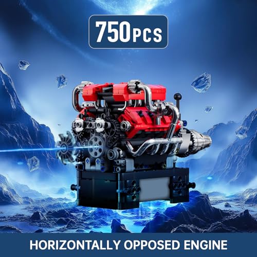 Mould King 10204 - Kit Motore V8, Mattoncini Da Costruzione, Per Auto, Motore A Benzina (750 Pezzi) - 2