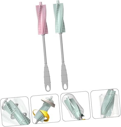 Miniatura 8 de ibasenice Cepillo limpiador de biberones, cepillo limpiador de biberones, cepillo de limpieza de botellas de leche, cepillo de limpieza para