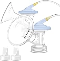 Vista 15 de Maymom MyFit - Juego de bridas de 0.827 in, conector de base de tubo de protección pequeño compatible con bomba Medela en estilo Maxflow, no piezas