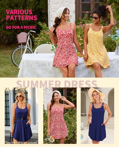 Image of V FOR CITY Womens Summer Dresses with Built in Bra Sundress