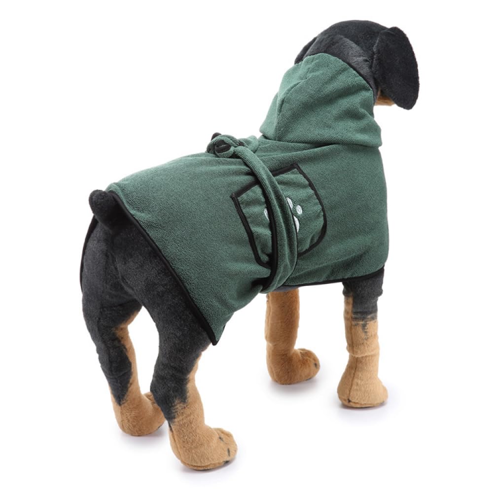 HAZARA Pet Power Toalla Absorbente Toalla de baño para Perros Manta de baño de Doble propósito Suministros para Mascotas Toalla de Ducha Lavable para Mascotas Juego de 2-Green|| L