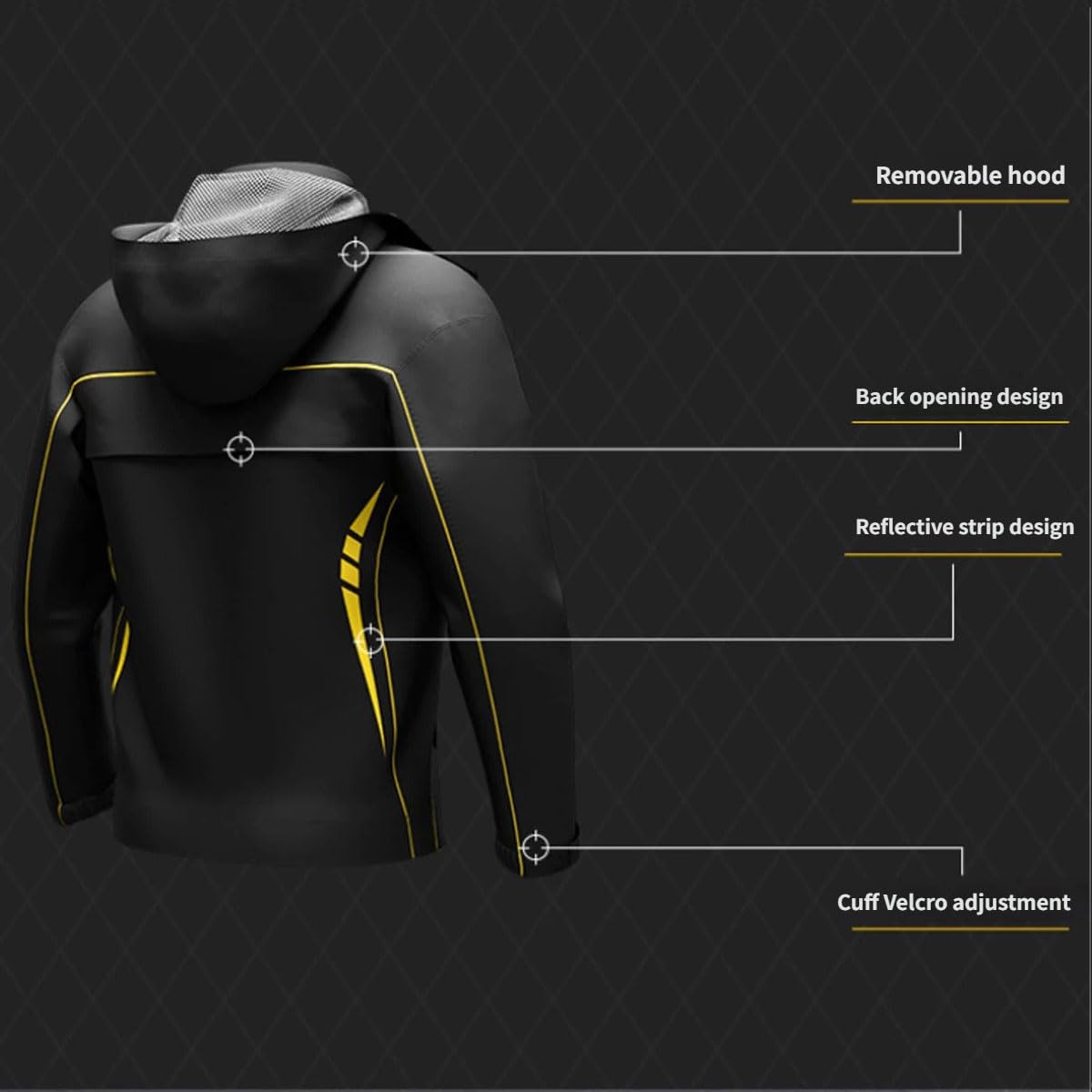 Ultradünner zweiteiliger Motorrad-Regenanzug für Erwachsene – 3-teiliges wasserdichtes Set mit reflektierender Regenjacke, bestehend aus Jacke Hose und praktischer Aufbewahrungsta(Size:3XL,Color:Grau)