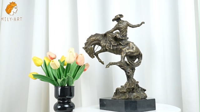 Amazon.com: Bronco Buster Style Bronze Sculpture – Inspired by