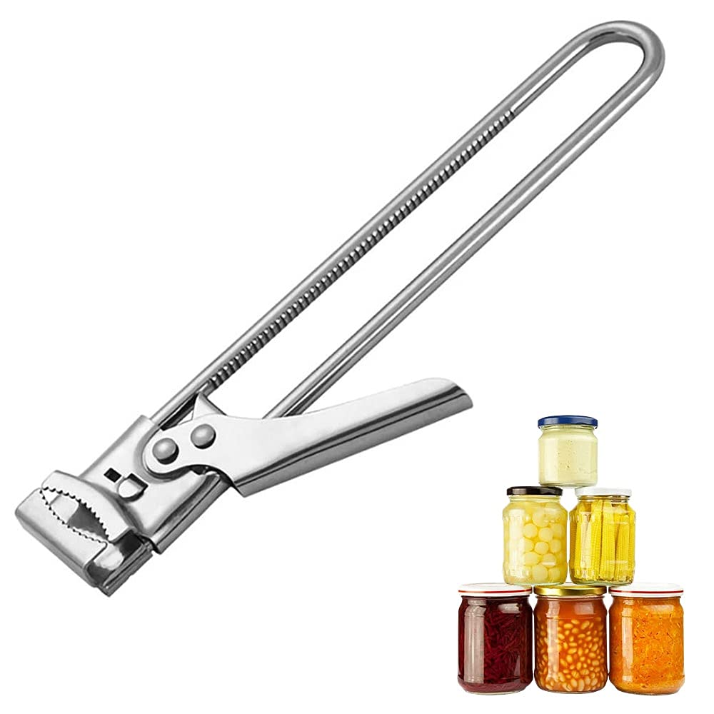 2 Apriscatole Regolabili In Acciaio Inox Per Mani Deboli O Artrite - Apertura Facile Per Barattoli E Bottiglie (22,5 Cm) - 3