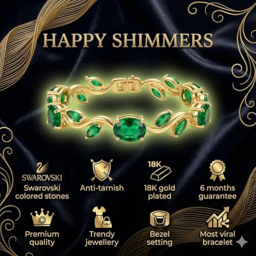 Image of 18K Gold Plated Stylish Chain Bracelet for Women & Girls | Trendy Unique Diamond Tennis Charm Link Tulip Everyday Instagram Viral Jewellery